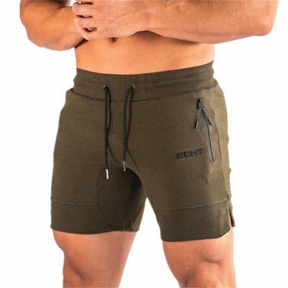 New Running Sports Zipper Pocket Shorts for Men's Fitness Training Summer Mesh Breathable Beach Pants
