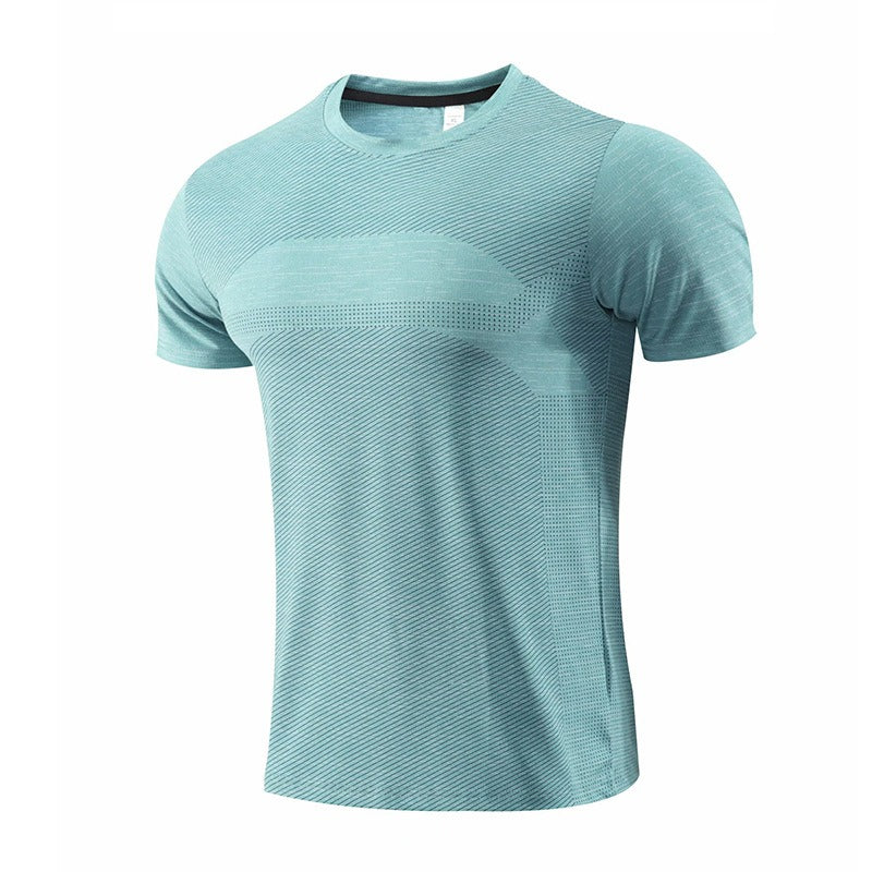 Men's short sleeved sports T-shirt, quick drying clothes, summer running clothes, fitness clothes - GabyFit Goods