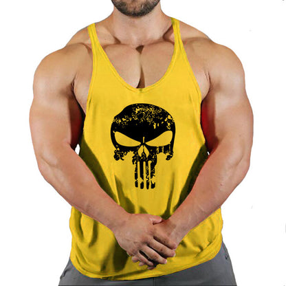 Fitness vest men's loose sleeveless T-shirt sports clothes camisole sports training top - GabyFit Goods