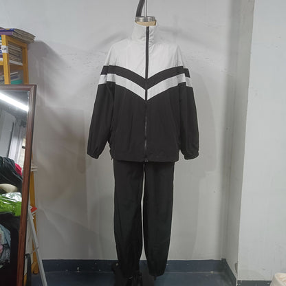 Women's Fashion Street Sports Windbreaker Suit Two-Piece Set Loose Breathable