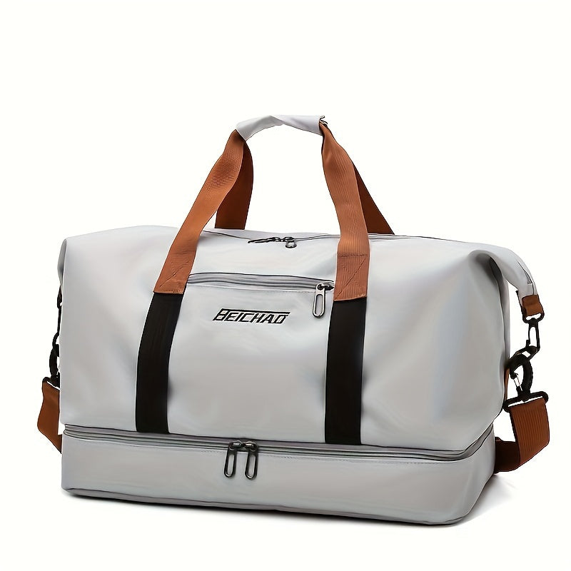 Stylish Travel Bag Large Capacity Sports Bag Messenger Bag Dry and Wet Separation Handbag Suitable for Outing, Fitness, College