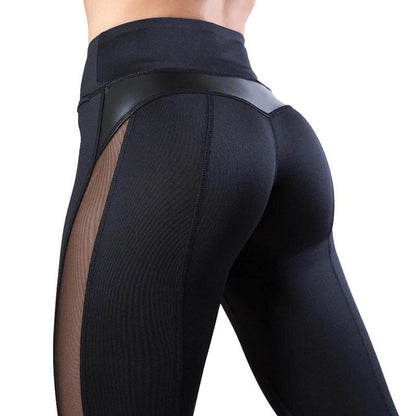 New Women Yoga Pants Push Up Fitness Gym Sports Leggings Running Mesh Yoga Leggins Seamless Training Pants Femme High Waist