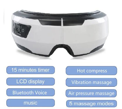 Smart Eye Massager Pro Heat, Air Compression & Bluetooth