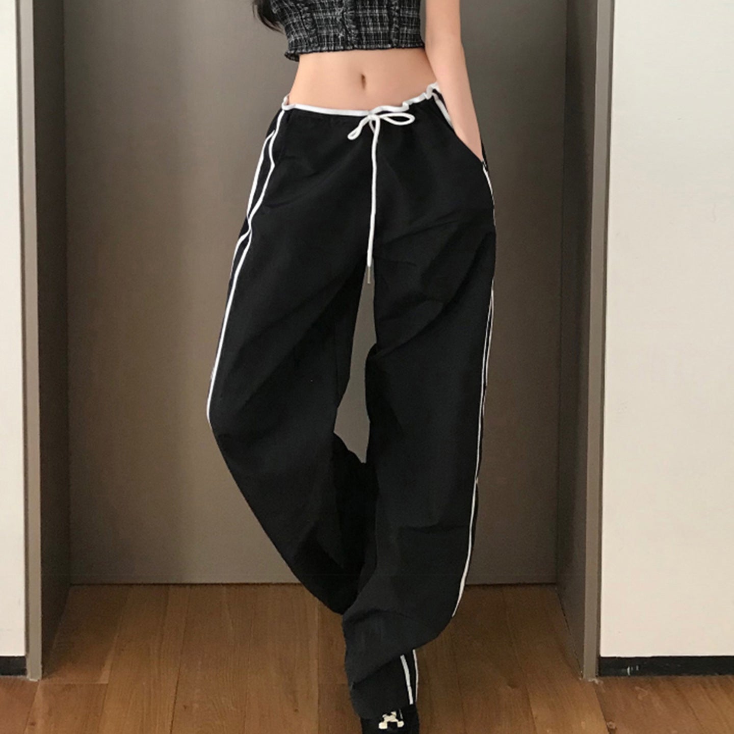Sports Straight Leg Pants for Women Loose Casual Wide Leg Long Pants