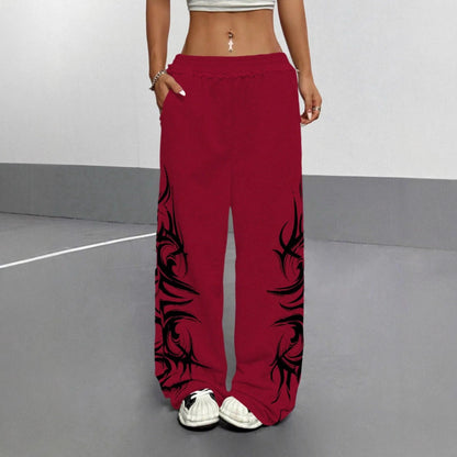 Street Dance High-Waist Sports Pants for Women Hip Hop Loose Fit Jazz Dance Trousers Casual Long Pants
