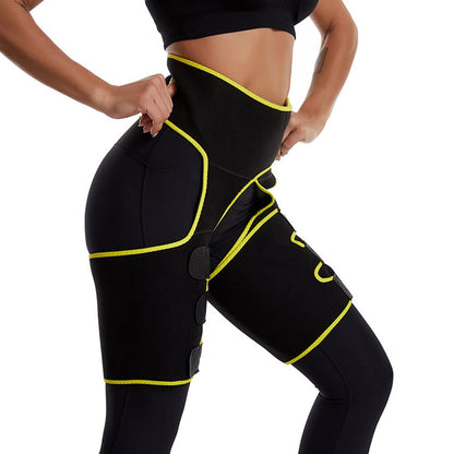 3 in 1 Low waist hip sweatband One-piece corset leggings Lift Hip Tummy Belt Moulding Bodybuilding Siamesed Low Waist Hip Band