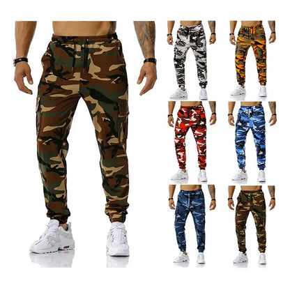 New Men's Camouflage Jogging Pants Outdoor Sweatpants Football Training Pants Fitness Loose Fit Casual