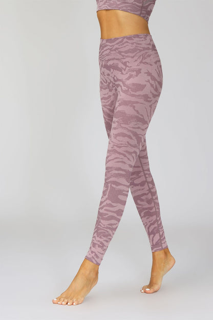 New camouflage seamless cropped pants with tiger pattern fitness pants, yoga suit, bra, and pants set - GabyFit Goods