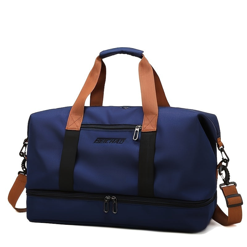 Stylish Travel Bag Large Capacity Sports Bag Messenger Bag Dry and Wet Separation Handbag Suitable for Outing, Fitness, College