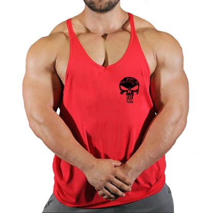 Fitness vest men's loose sleeveless T-shirt sports clothes camisole sports training top - GabyFit Goods