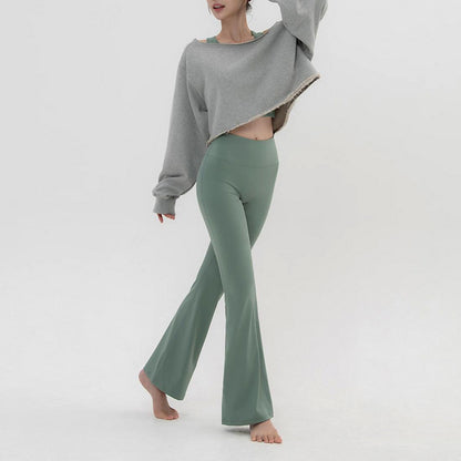 Short Hoodie Unique Design Spring and Autumn Casual One-Shoulder Loose Long Sleeve Sweatshirt Sports Off-the-Shoulder Top