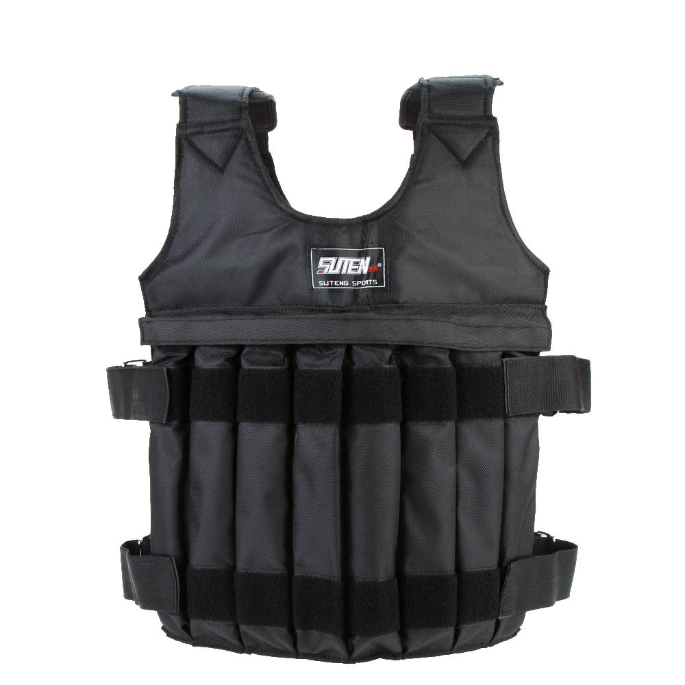 SUTEN 20kg/50kg Loading Weighted Vest For Boxing Training Workout Fitness Equipment Adjustable Waistcoat Jacket Sand Clothing - GabyFit Goods