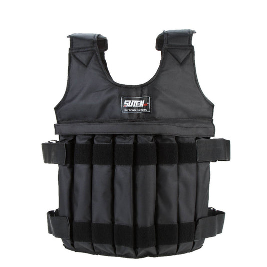 SUTEN 20kg/50kg Loading Weighted Vest For Boxing Training Workout Fitness Equipment Adjustable Waistcoat Jacket Sand Clothing - GabyFit Goods