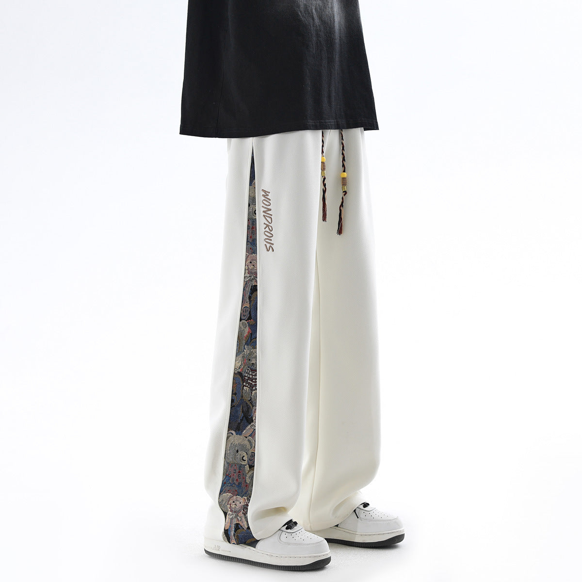 Men's Spring Sports Pants New Loose Youth Boys Cuffed Casual Trousers