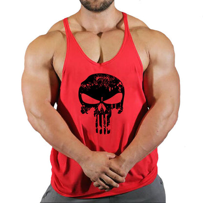 Fitness vest men's loose sleeveless T-shirt sports clothes camisole sports training top - GabyFit Goods