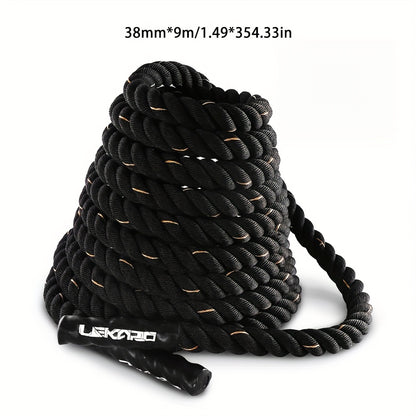 Adjustable 5m-7m Heavy Duty Battle Rope for Core Strength Training - Ideal for MMA, UFC & Fitness Enthusiasts - Durable Polyester