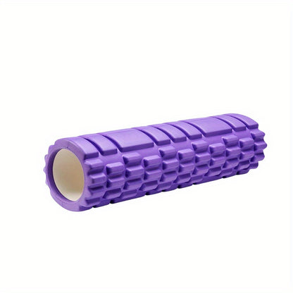 1pc Grid Style Massage Roller, 30×8cm Yoga Balance Hollow Column, For Muscle Massage, Physical Therapy & Exercise Rehabilitation