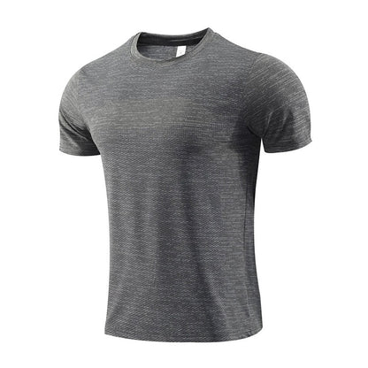 Men's short sleeved sports T-shirt, quick drying clothes, summer running clothes, fitness clothes - GabyFit Goods