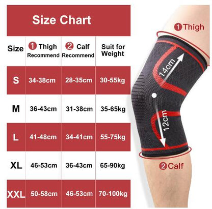 1PC New Band Removable Pressurized Knee Pads Braces Knee Support Crossfit Fitness Running Sports Knee Protector Knee Sleeve - GabyFit Goods