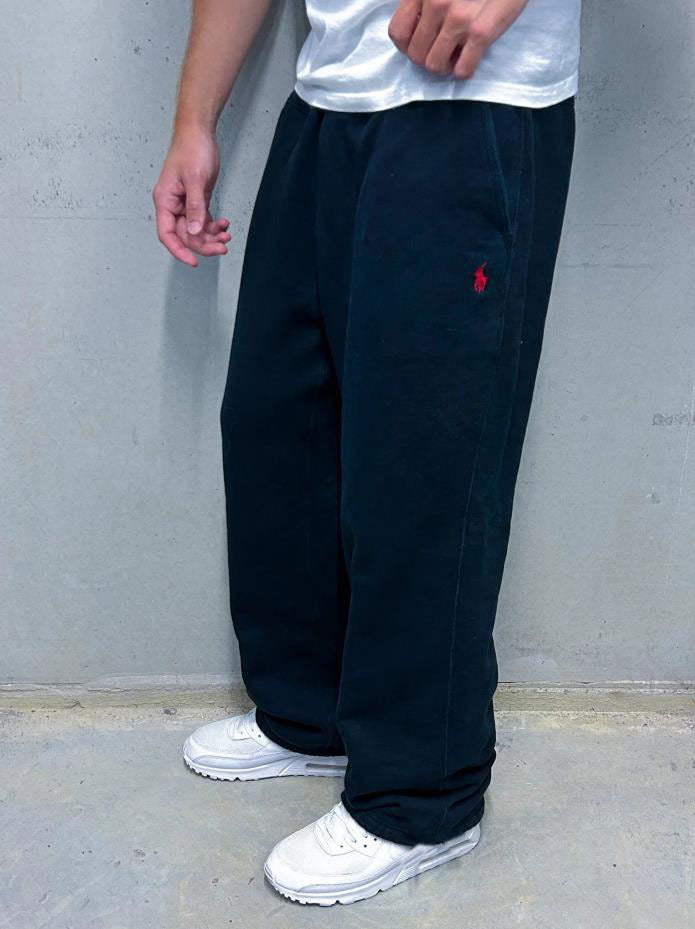 Retro Y2K Street Trendy Hip Hop Casual Elastic Waist Zipper Loose Solid Color Sports Leisure Pants