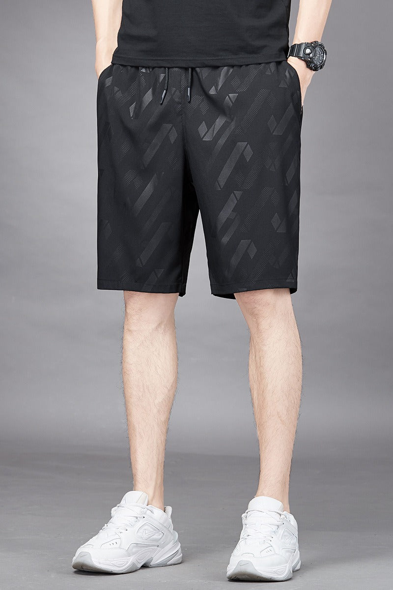 Mens Summer Ice Silk Quick Drying Shorts Lightweight, Breathable, Four sided Elastic Large Size Trendy Air Conditioning Shorts - GabyFit Goods