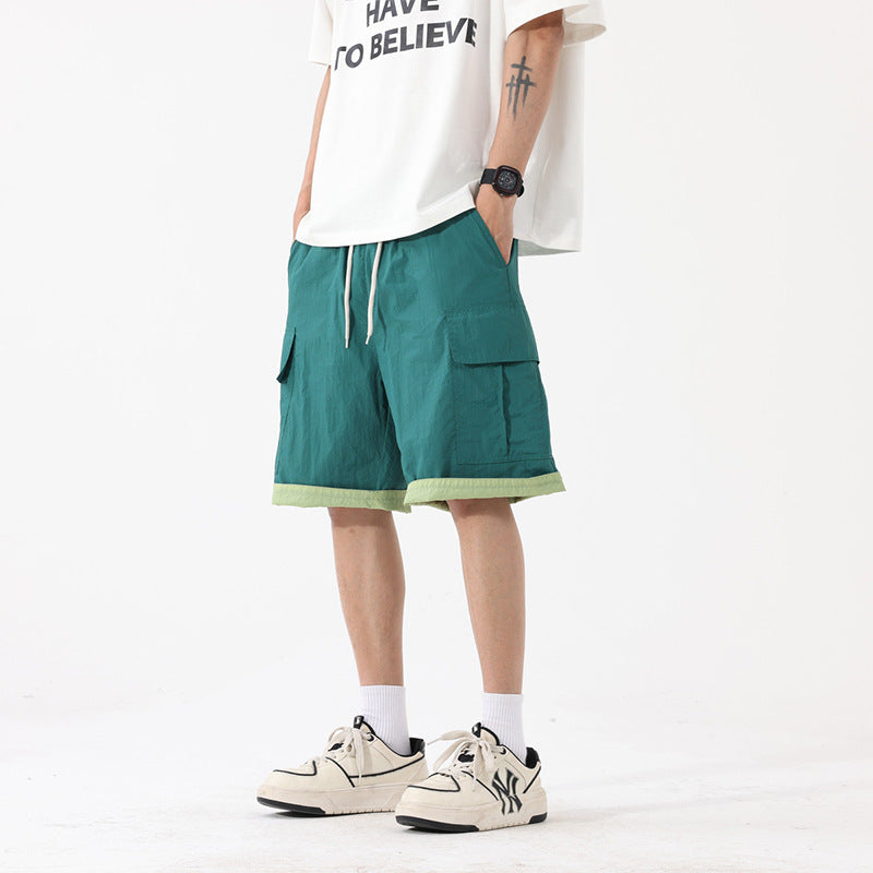 Sports Shorts Men Summer Pants Double-Sided Wear Work Pants