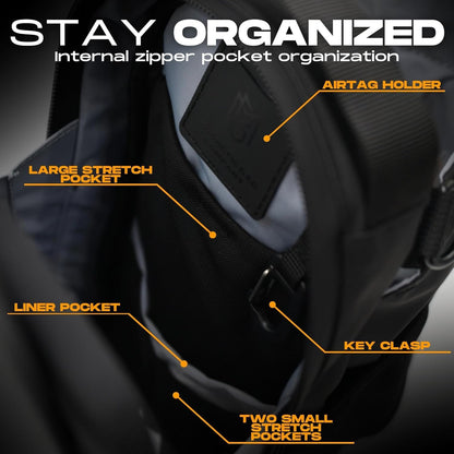 MagBag™ magnetic gym bag attached to metal surface in the gym