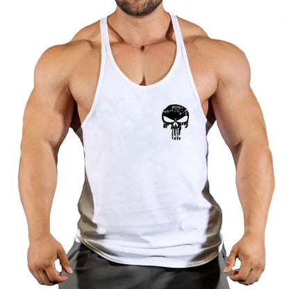 Fitness vest men's loose sleeveless T-shirt sports clothes camisole sports training top - GabyFit Goods