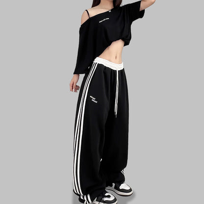 European And American Street Dance Fashion Brand Stitching Waist Pants