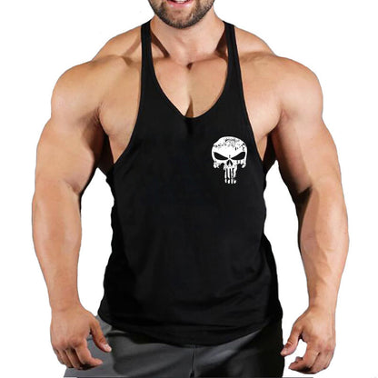Fitness vest men's loose sleeveless T-shirt sports clothes camisole sports training top - GabyFit Goods