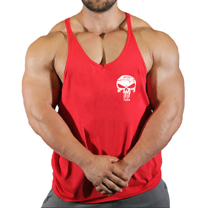 Fitness vest men's loose sleeveless T-shirt sports clothes camisole sports training top - GabyFit Goods