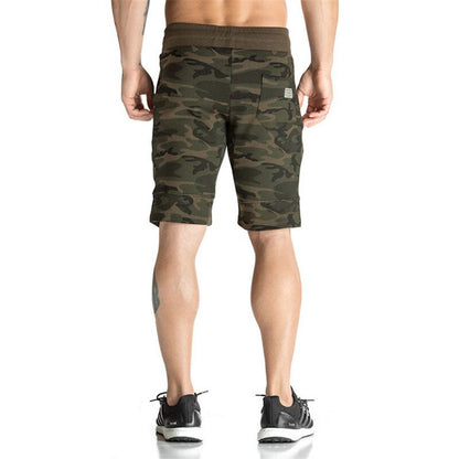 Mens Gym Fitness cotton camouflage shorts Run jogging outdoor sports Calf-Length Sweatpants Man Bodybuilding workout short pants