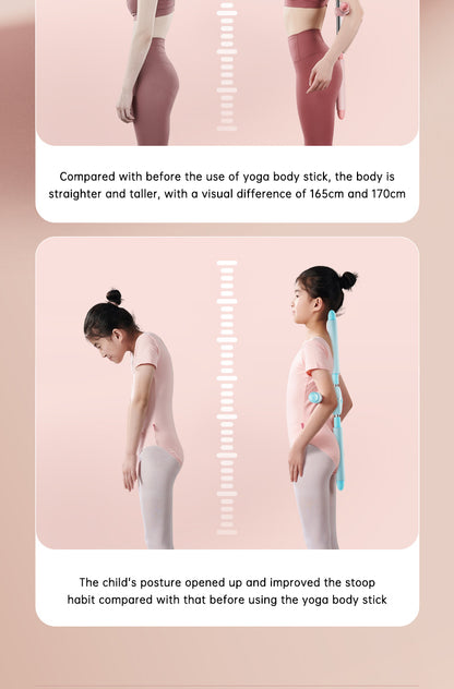 Adjustable open back shoulder stick correct hunchback correction cross yoga stick for corrective posture