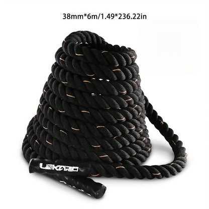 Adjustable 5m-7m Heavy Duty Battle Rope for Core Strength Training - Ideal for MMA, UFC & Fitness Enthusiasts - Durable Polyester