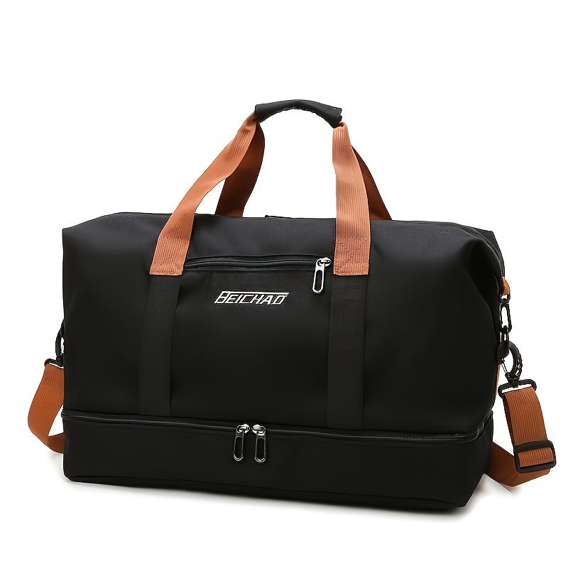Stylish Travel Bag Large Capacity Sports Bag Messenger Bag Dry and Wet Separation Handbag Suitable for Outing, Fitness, College