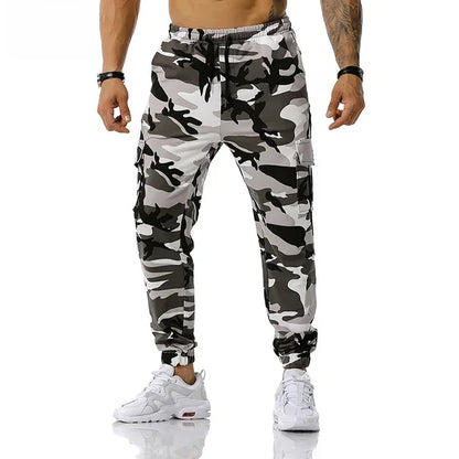 New Men's Camouflage Jogging Pants Outdoor Sweatpants Football Training Pants Fitness Loose Fit Casual