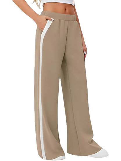 Yoga sweatpants high waisted workout loose casual pants with pockets