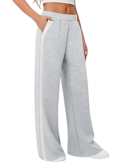Yoga sweatpants high waisted workout loose casual pants with pockets