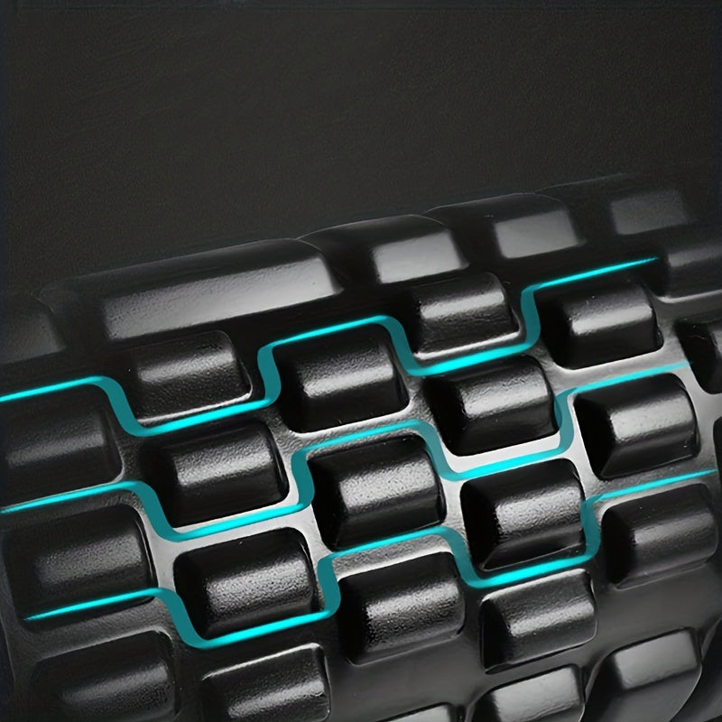 1pc Grid Style Massage Roller, 30×8cm Yoga Balance Hollow Column, For Muscle Massage, Physical Therapy & Exercise Rehabilitation