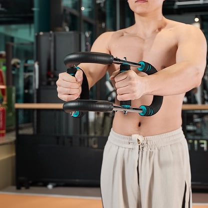 Adjustable Spring Twister Arm Exerciser: Strengthen forearms, triceps & chest. Portable home fitness gear.