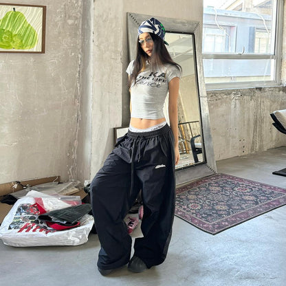 Bent Knife Parachute Pants Loose Street Dance Jazz Dance Sports Casual Pants