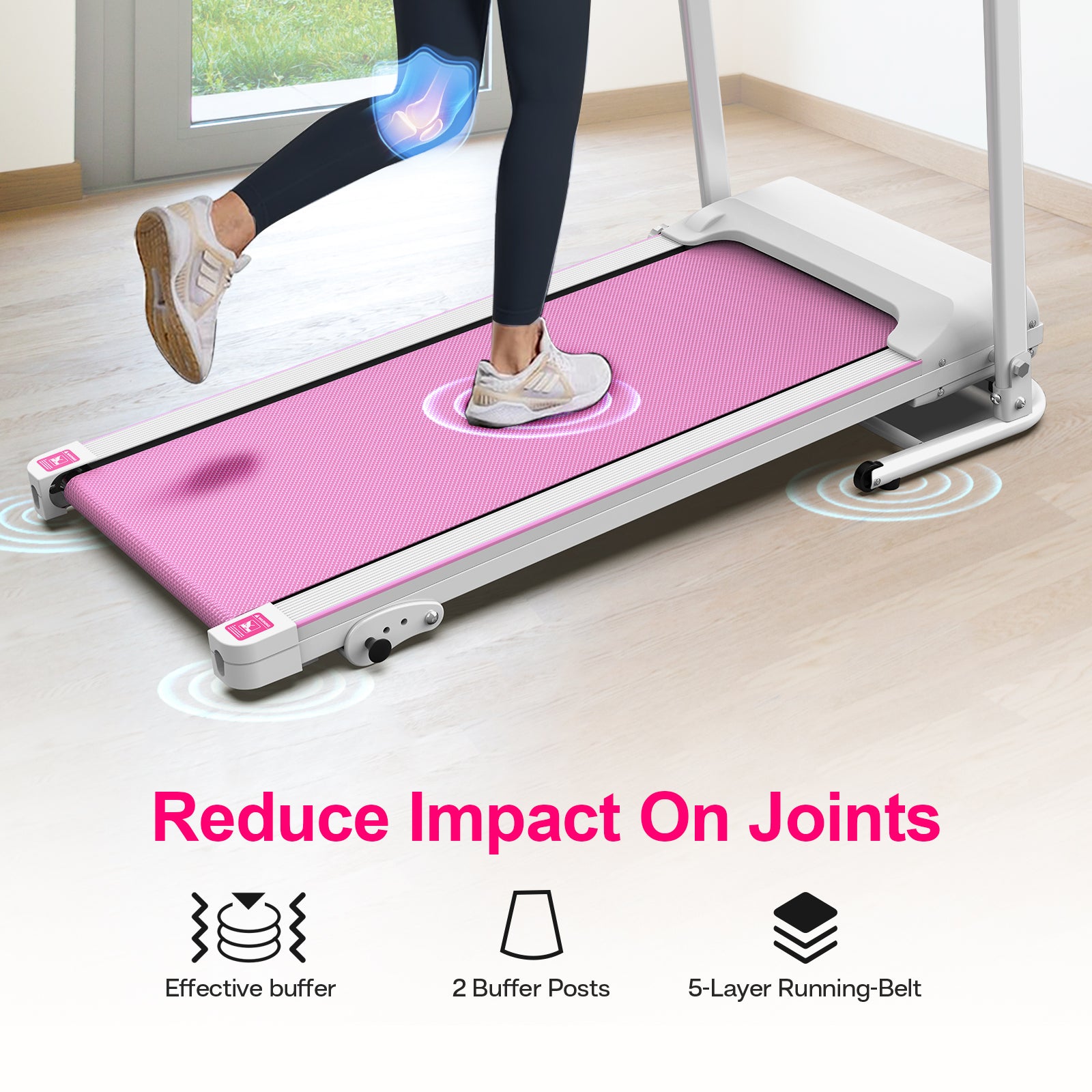 Foldable Treadmill 2.5HP Electric Folding Treadmill Running Walking Machine for Home Gym, Max 265 LBS Weight Capacity - GabyFit Goods