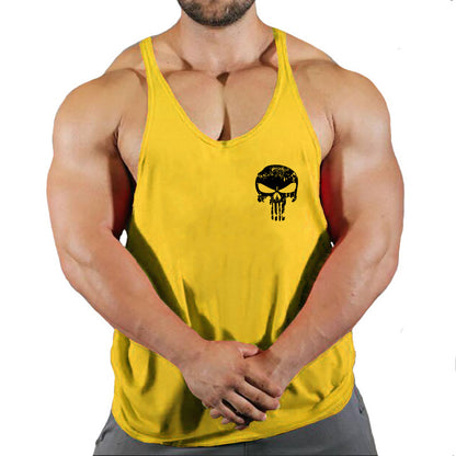Fitness vest men's loose sleeveless T-shirt sports clothes camisole sports training top - GabyFit Goods
