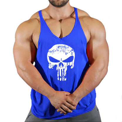 Fitness vest men's loose sleeveless T-shirt sports clothes camisole sports training top - GabyFit Goods