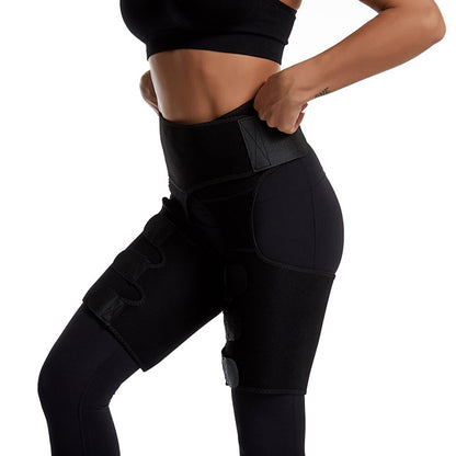 3 in 1 Low waist hip sweatband One-piece corset leggings Lift Hip Tummy Belt Moulding Bodybuilding Siamesed Low Waist Hip Band