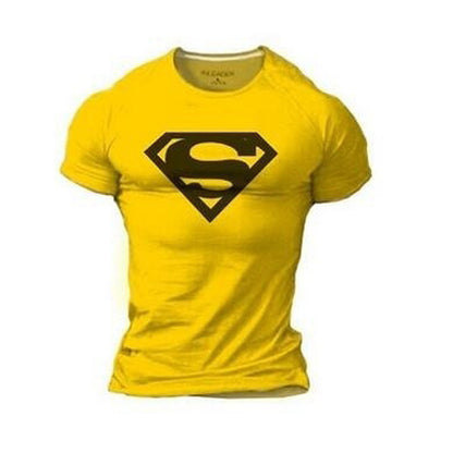 Summer men's fitness T-shirt round neck short sleeved casual fashion top