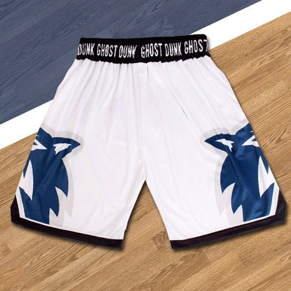 Printed shorts for sports running and fitness training