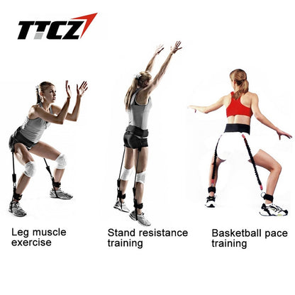 TTCZ Fitness Bounce Trainer Rope Resistance Band  Basketball Tennis Running Jump Leg Strength Agility Training Strap  equipment - GabyFit Goods