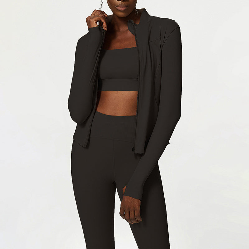 Yoga Suit Women's Nude Yoga Suit Three Piece Large Exercise Fitness Suit - GabyFit Goods