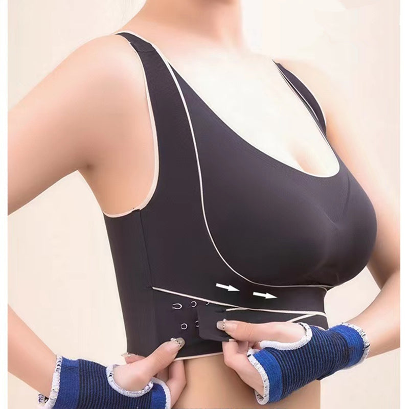 Traceless Sports Bra for Women Shockproof Running Gather Anti sagging Back Fitness Yoga Tank Top Style Steel Ring Free Bra - GabyFit Goods